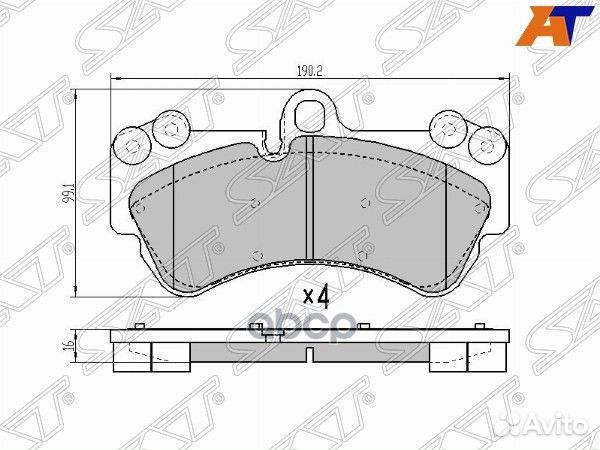 Колодки тормозные перед porsche cayenne 03-10