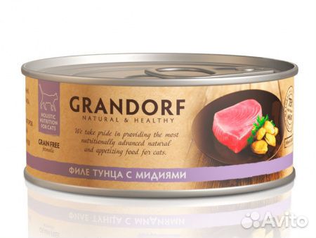 Корм Грандорф для кошек и консервы 6шт х 70гр