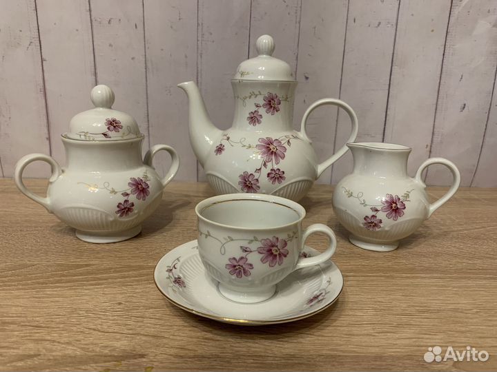 Сервиз кофейный кольцид фарфор из гдр, СССР