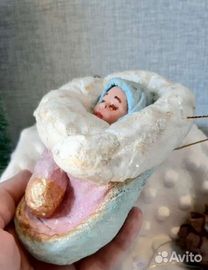 Малыш в рукавичке (ватная игрушка)