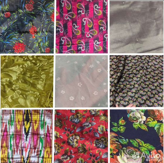 Обновлено - отрезы натурального шелка 2.2-6 м от