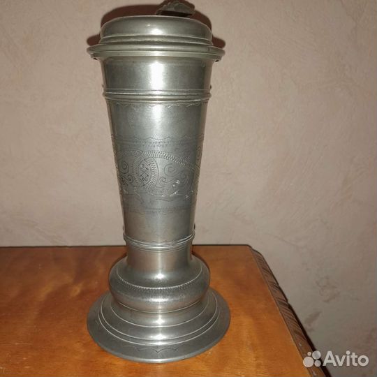 Антикварная оловяная кружка Сантессон