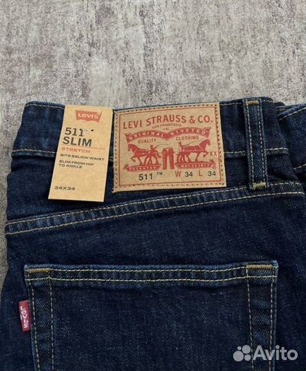 Levi's 511 stretch 12 унций Пакистан new Индиго