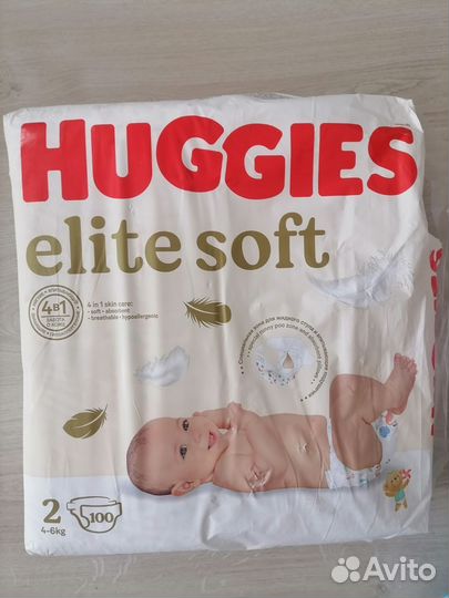 Подгузники huggies elite soft 2