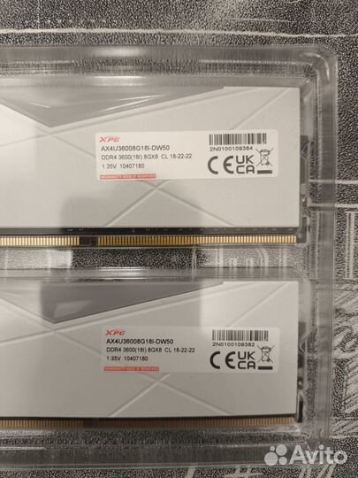 Комплект DDR4 16 Гб (2x8) 3600 мгц с подсветкой