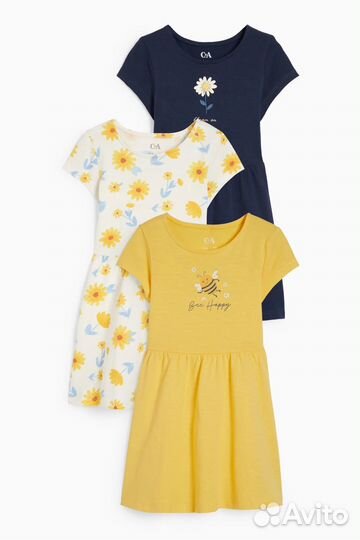 Летнее платье для девочки 128 hm ca