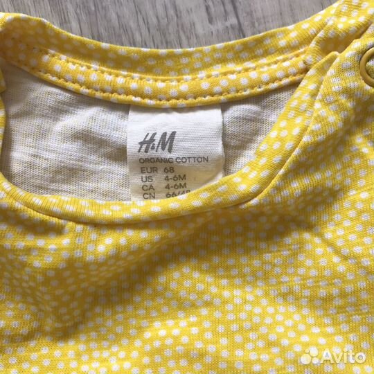 Жёлтый боди Hm для девочки