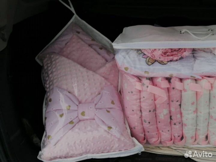 Конверт-одеяло на выписку для девочки (новый)