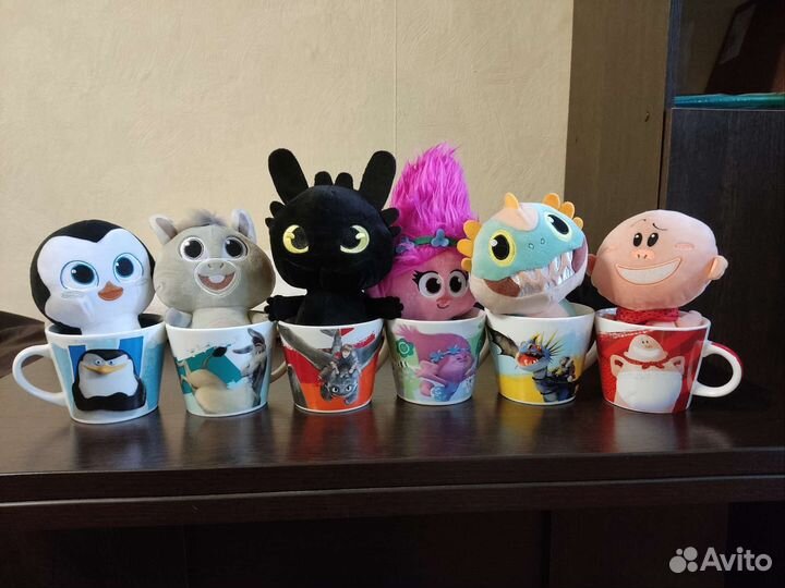 Мягкие игрушки, игрушки в кружке