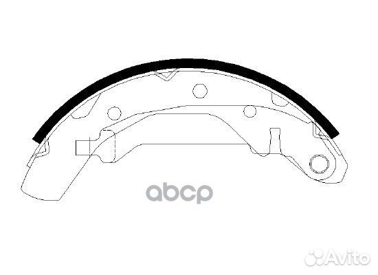 Колодки торм.бараб. daewoo matiz 98- / chevrole