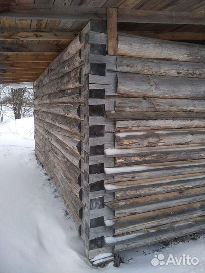 Сруб бани из осины