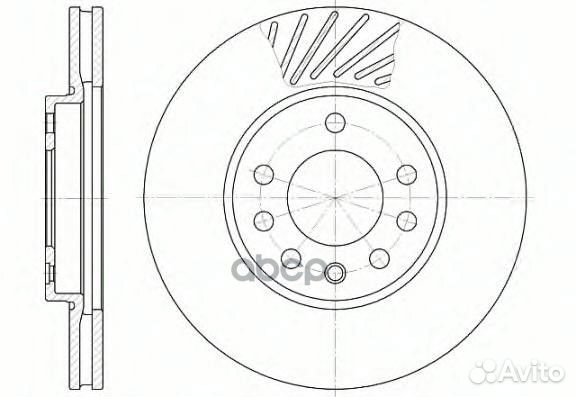 Тормозной диск пер.вент.280x25 5 отв.min 2