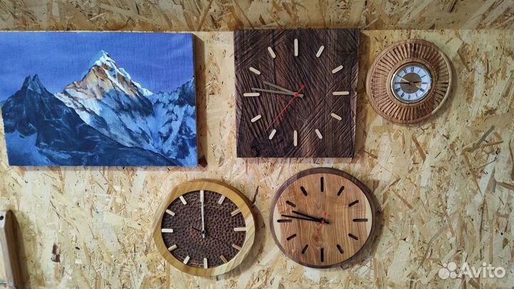 Часы, посуда из дерева ручной работы