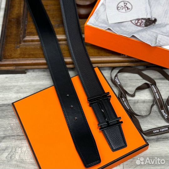 Ремень мужской двухсторонний Hermes