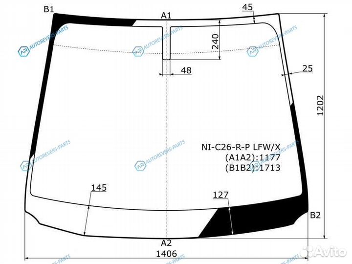 NI-C26-R-P lfwx Стекло лобовое nissan serena 11-16