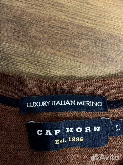 Полувер мужской Cap Horn 44/46 меринос Италия