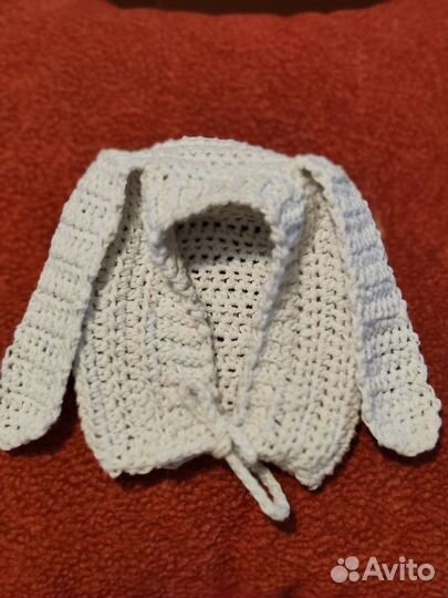 Чепчик для новорождённого заяц