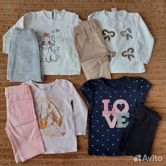 Вещи пакетом для девочки 86 92 98 104 110