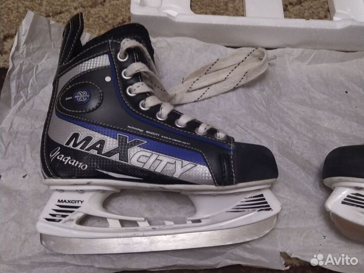 Коньки хоккейные MAX city 38 размер без коробки