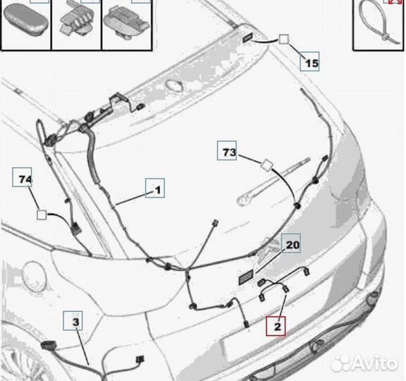 Проводка двери багажника Citroen C4 Picasso UD 5FV