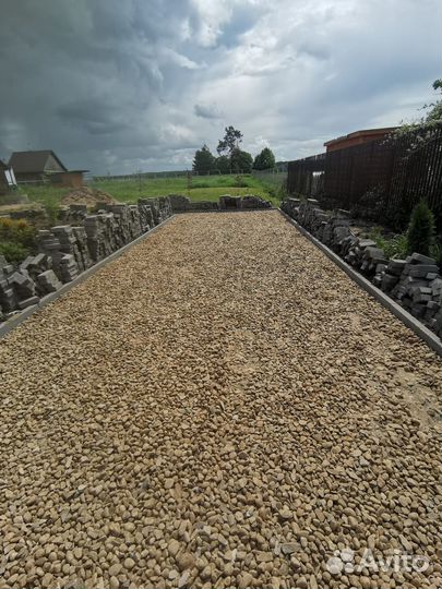 Укладка брусчатки, тротуарной плитки, бордюра