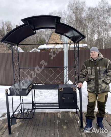 Мангал с крышей