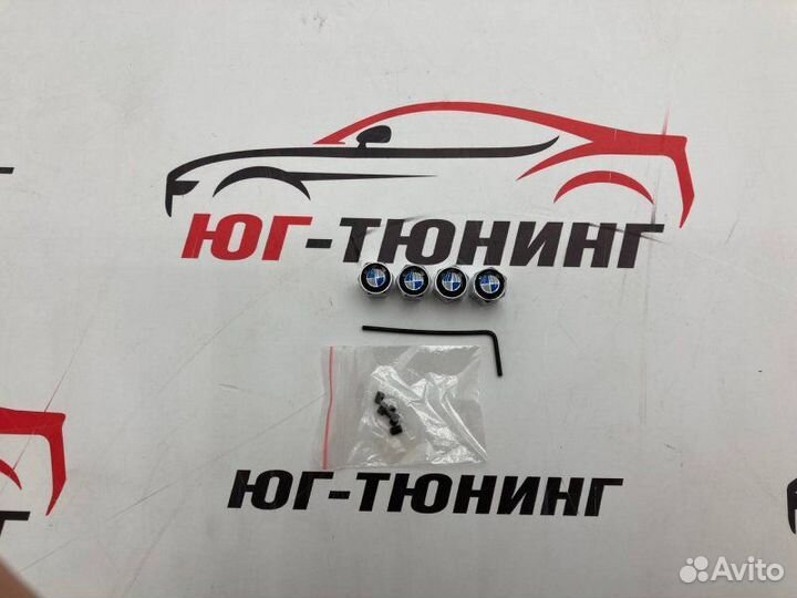 Колпачки на ниппель BMW classic хром с анти кражей