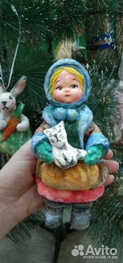 Ватные елочные игрушки