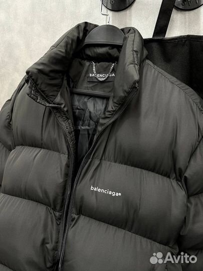 Пуховик дутый Balenciaga Black зимняя