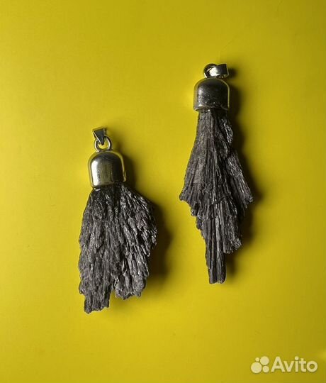 Подвески с натуральным камнем Турмалин