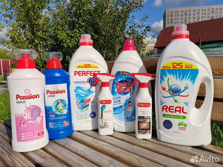 Гели для стирки, кондиционеры и чистящие средства
