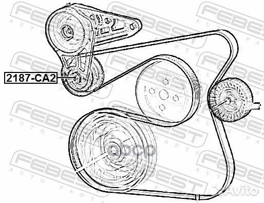 Ролик натяжной приводного ремня ford focus CB8