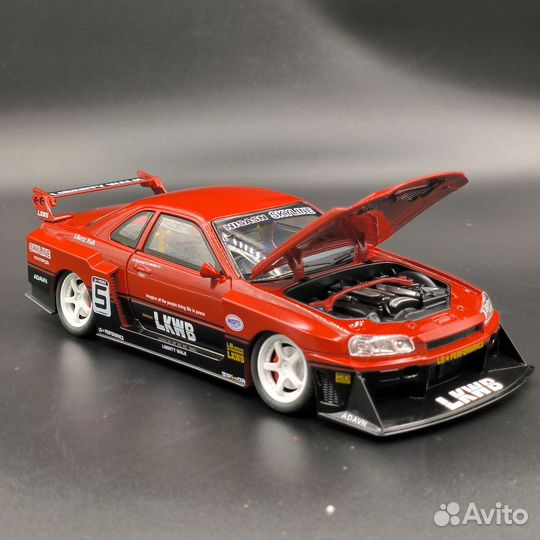 Металлическая копия Nissan Skyline R34 GT-R 1/24