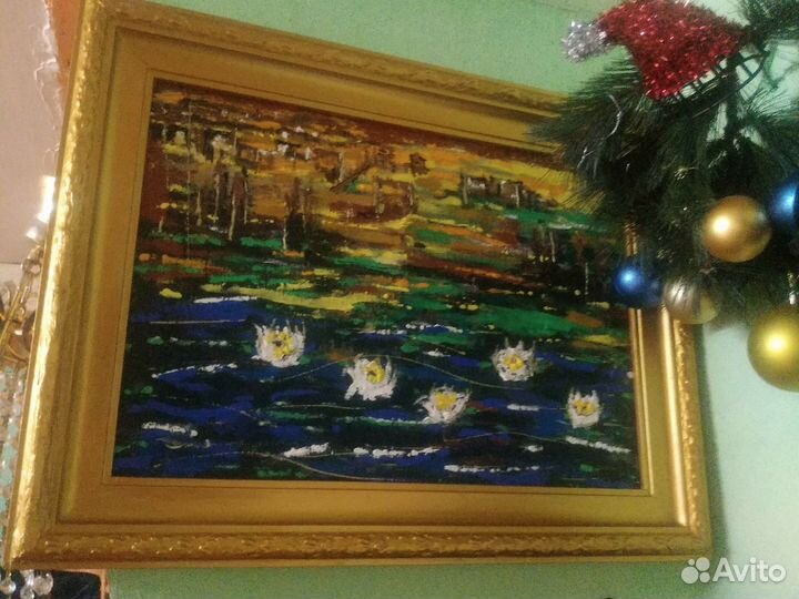 Картина маслом на холсте старинная