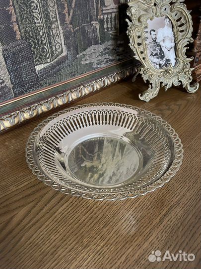 Винтажная ваза фруктовница серебрение Германия