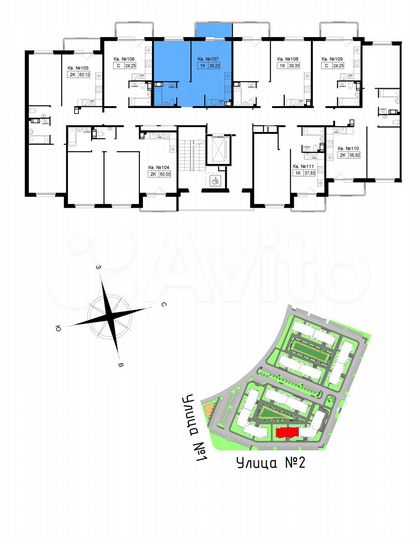 1-к. квартира, 40,4 м², 4/5 эт.