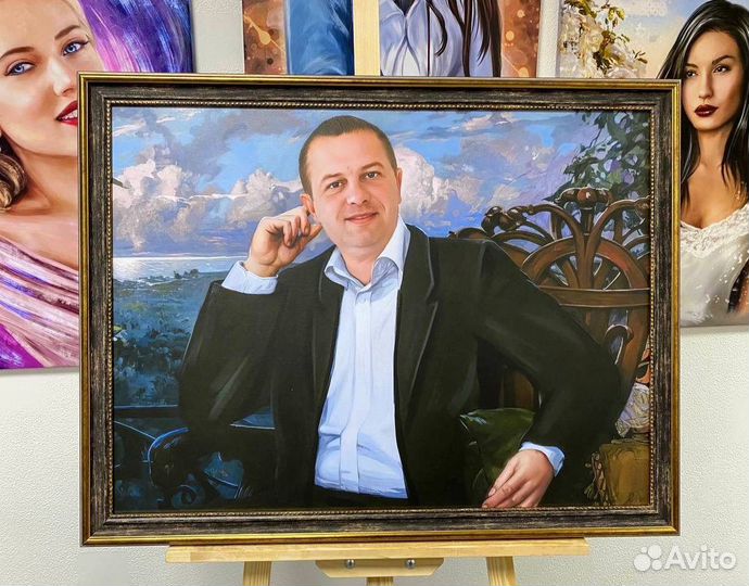 Портрет по фото, портрет на холсте, фотопечать