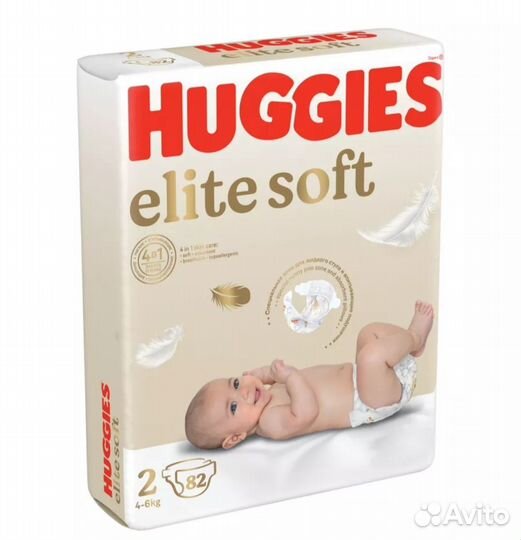 Подгузники huggies Elite Soft 2 р 4-6 кг