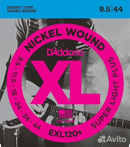 EXL120+ nickel струны электро, 9.5-44 D'Addario