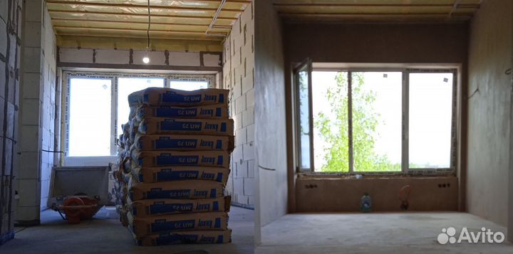 Штукатурка стен механическая машинная