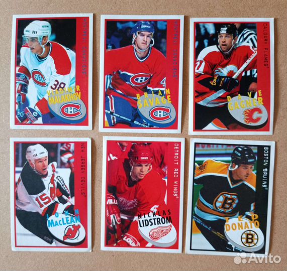 Карточки и наклейки футбол хоккей 90