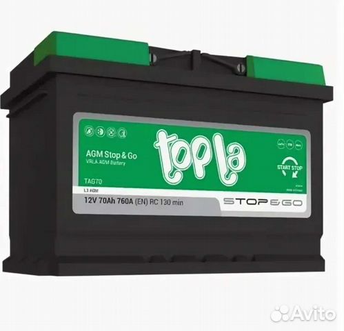 Аккумулятор AGM 70Ач Topla Мерседес-Бенц C class