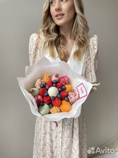 Букеты из клубники в шоколаде