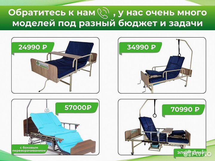 Кровать функциональная для ухода за больными