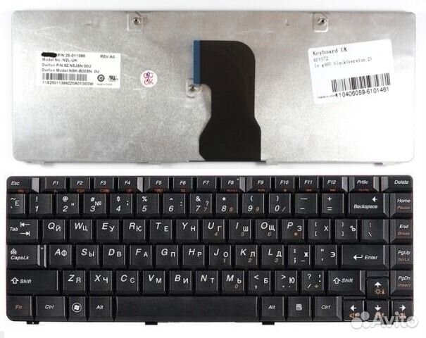 Клавиатура Lenovo G460 G460E черная