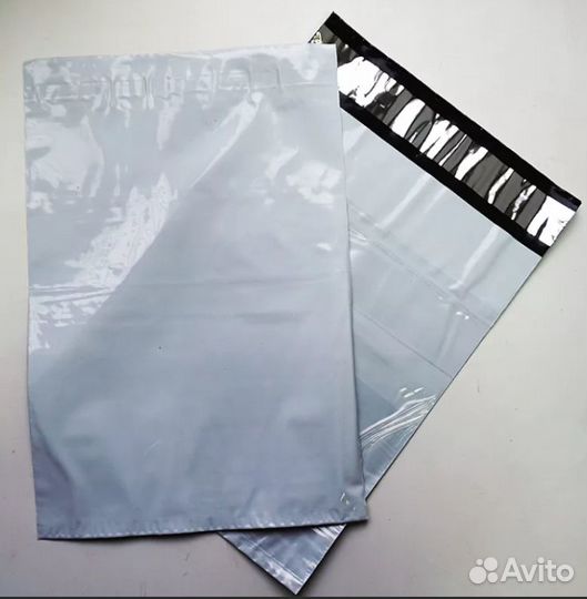 Пакеты курьерские с карманом из полиэтилена