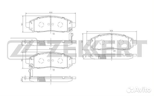 Колодки торм. диск. передн. Nissan Murano (Z50) 03- Navara (D40) 05- Pathfinder (R51) 05