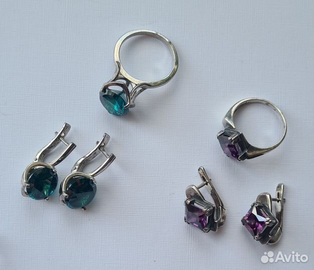 Серьги/ кольца/ подвески серебро