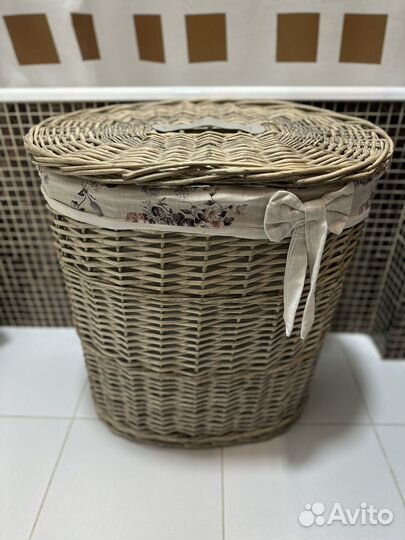 Корзина для белья плетенная