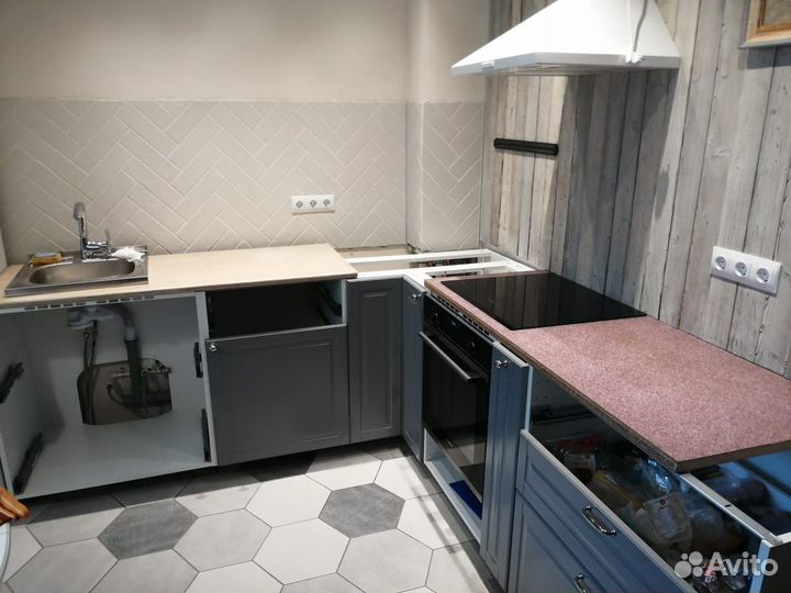 Замена столешницы на кухне из влагостойкого дсп